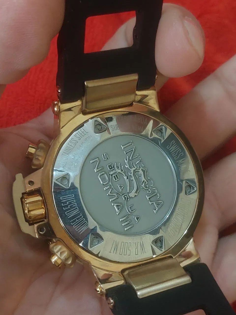 Vendo relógio Invicta Noma 3 com plaque em ouro - Foto 5