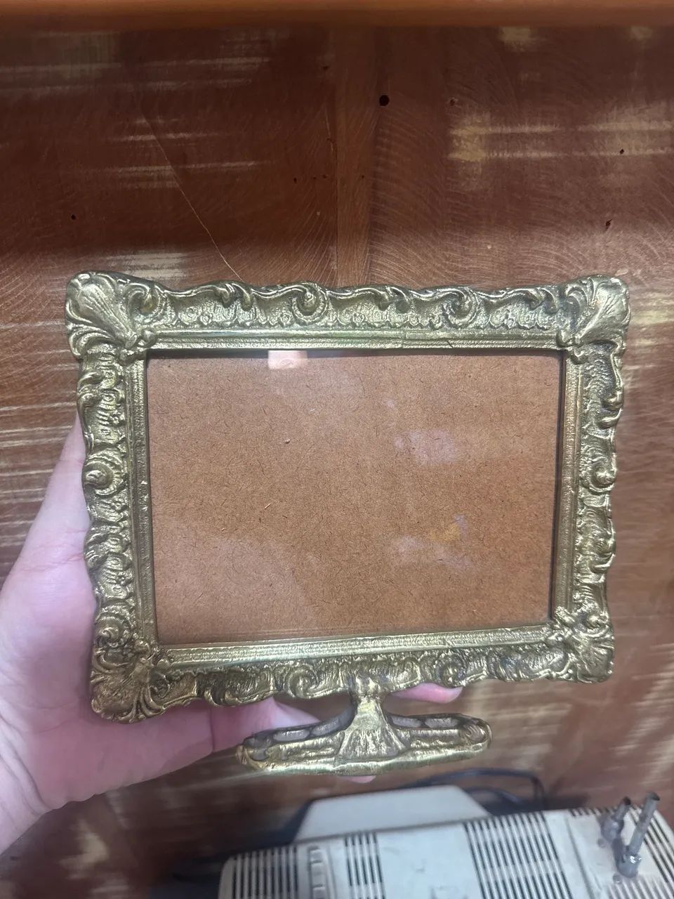 Porta retrato de bronze 