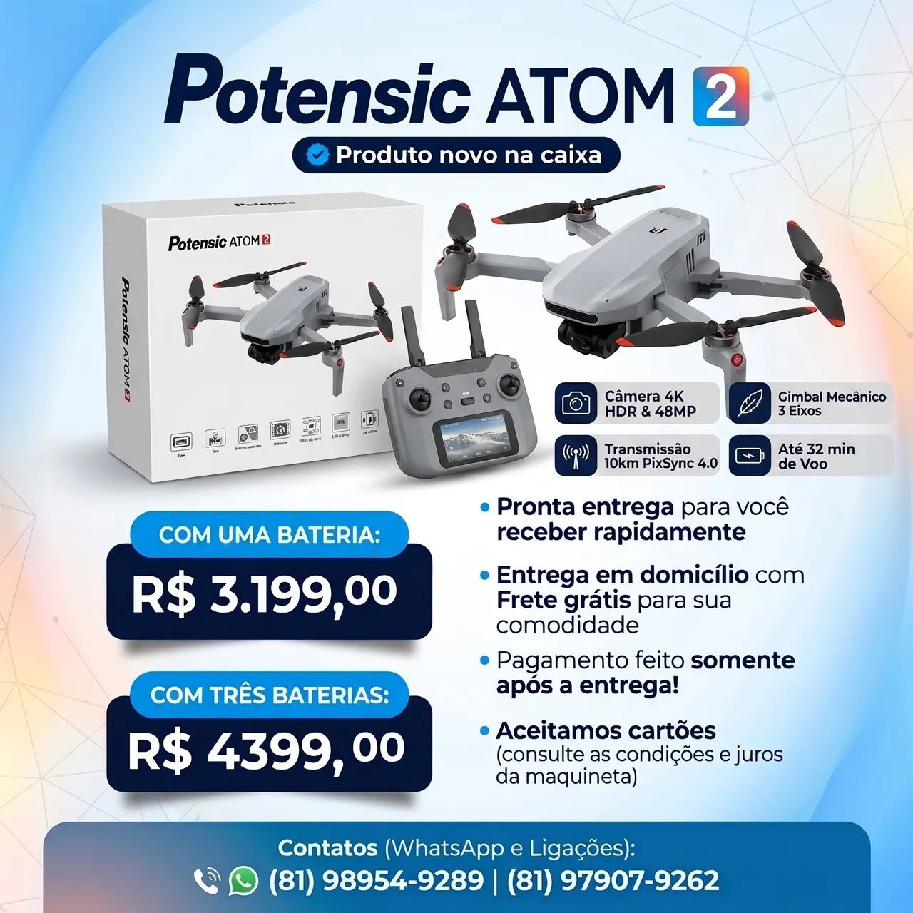  DRONE POTENSIC ATOM 2 4K