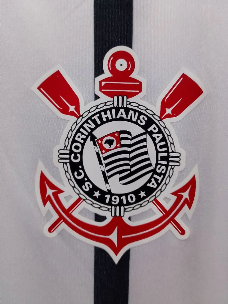 Camiseta G Corinthians Torcedor Licenciada Winner SCCP - Branca e Preta - Foto 2