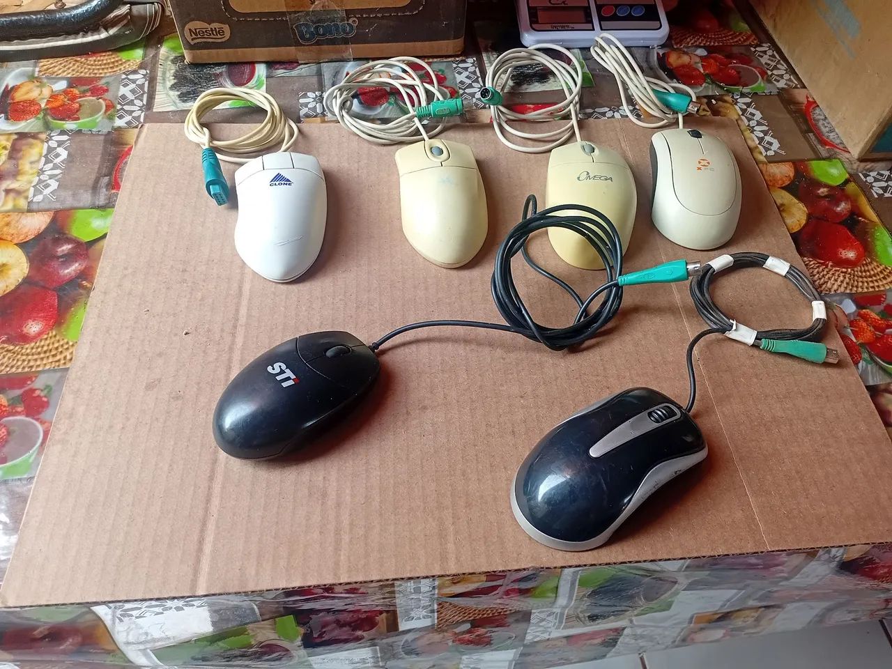 Lote 1 mouse serial e 5 ps2 sem testes