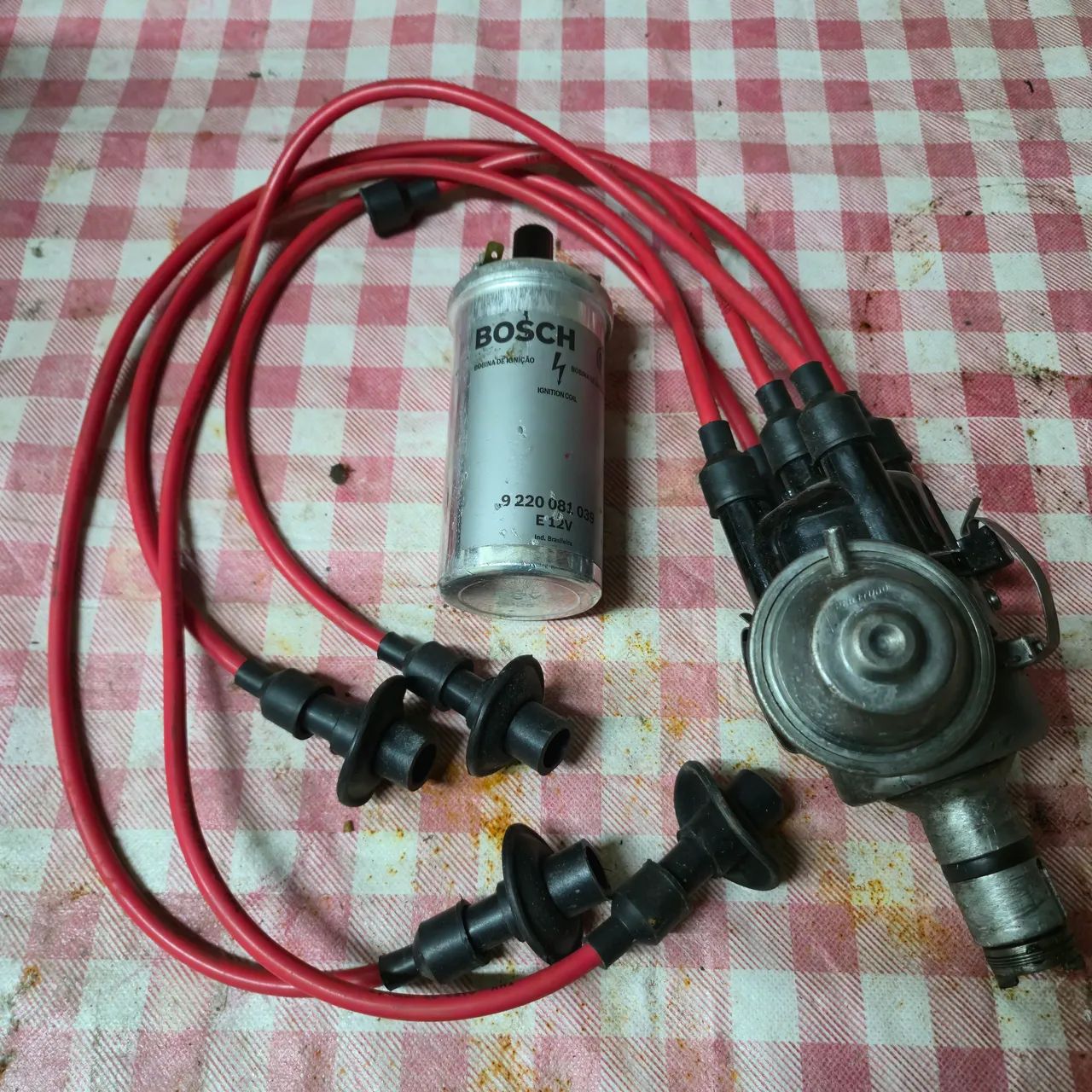 Kit Ignição Platinado tudo Bosh Fusca Brasília kombi + cabo velas
