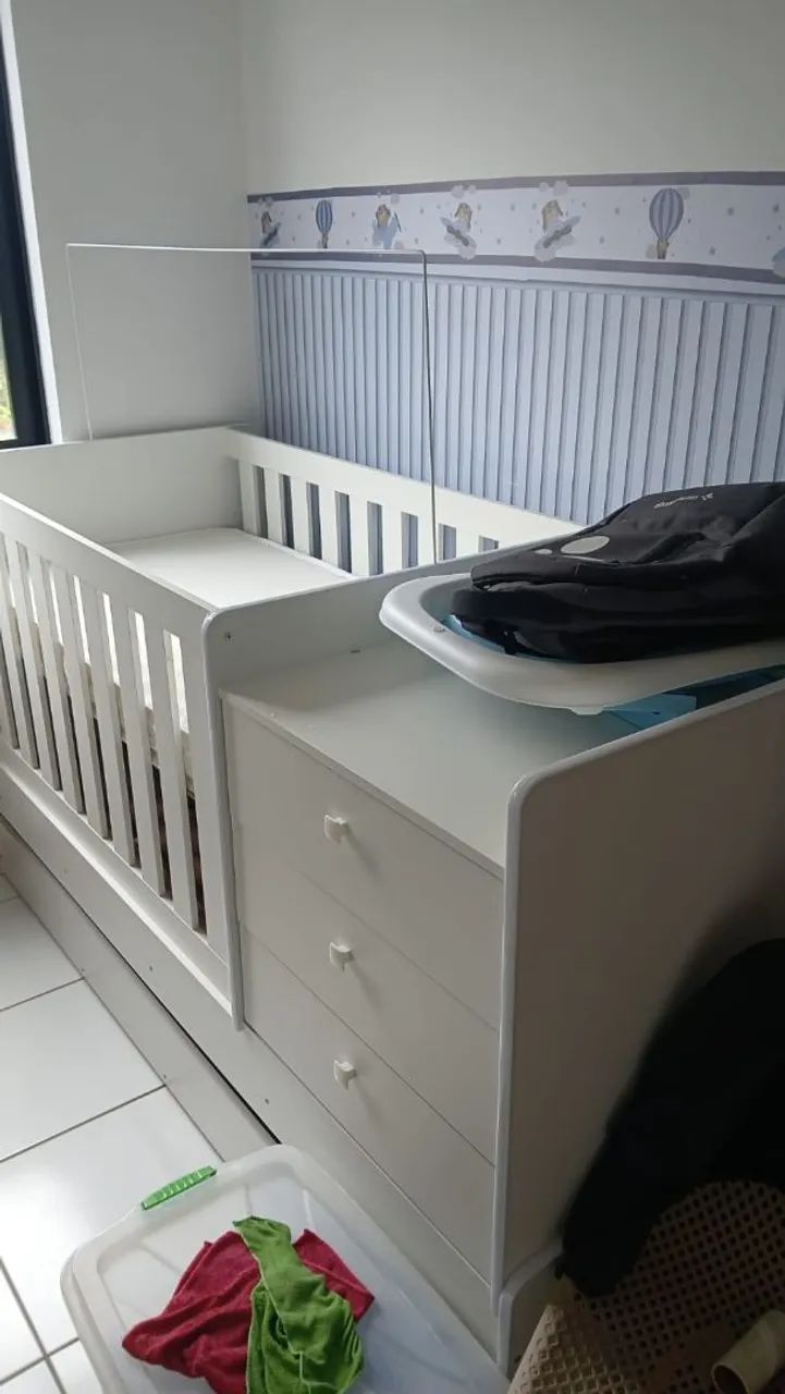 Berço que vira cama 
