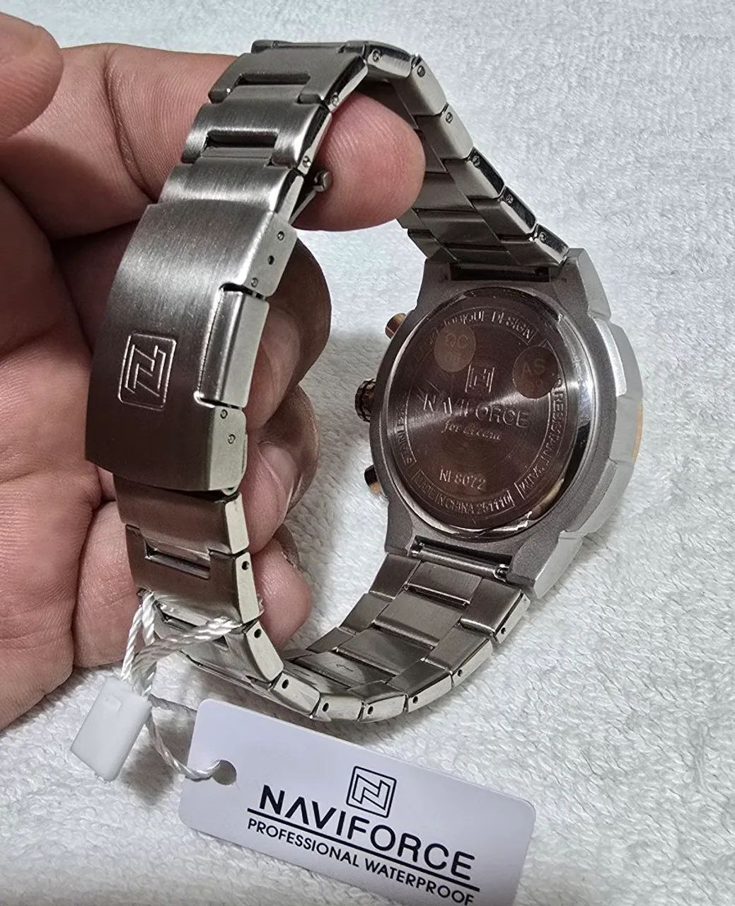 Relógio da Naviforce cronógrafo em aço original - Smartwatches