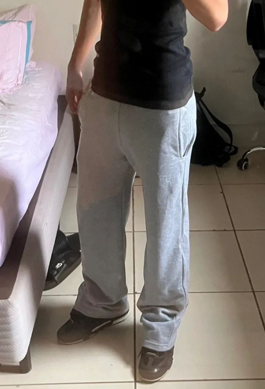 Calça moletom Flare cinza 