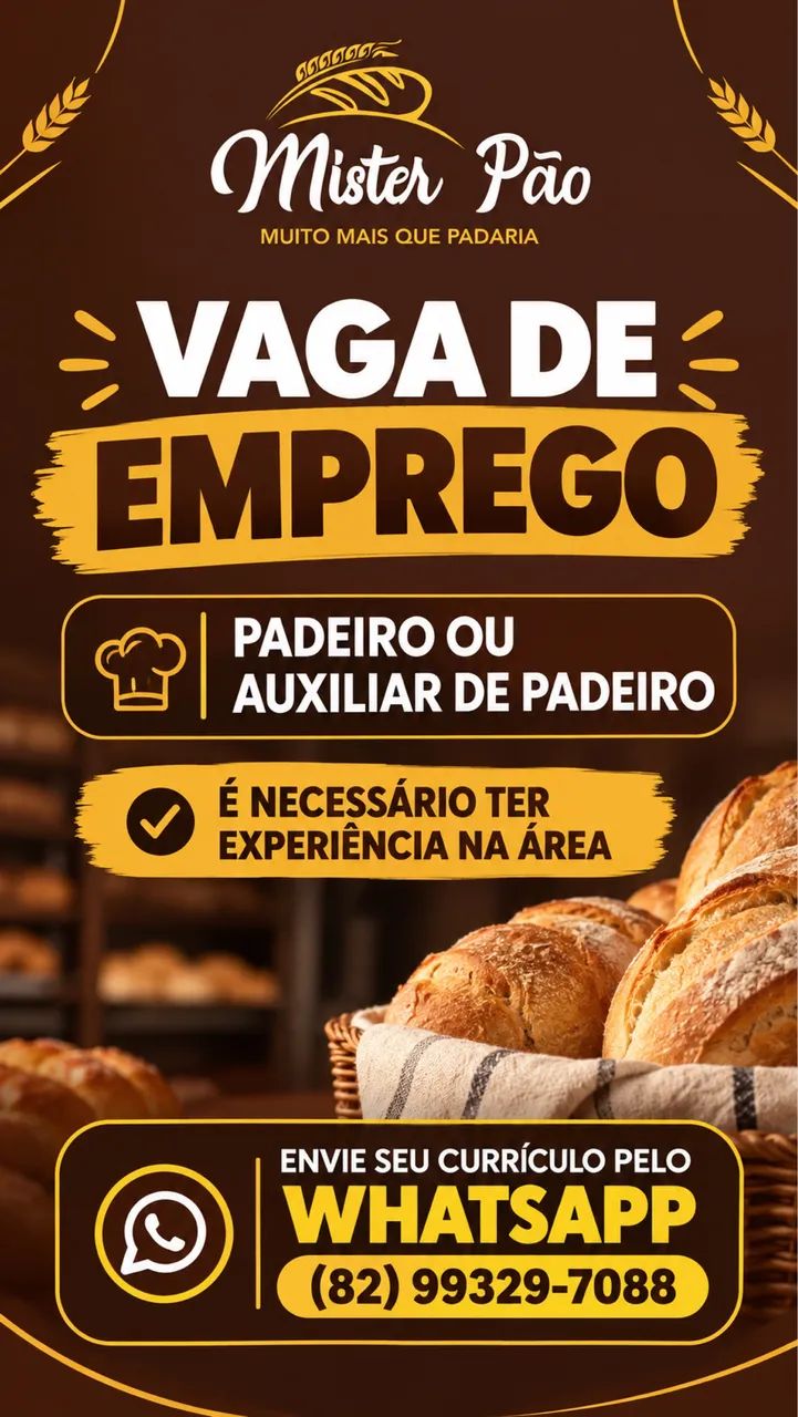 Vaga de Padeiro em Paripueira 