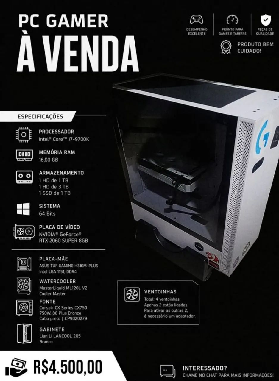 Pc gamer Branco