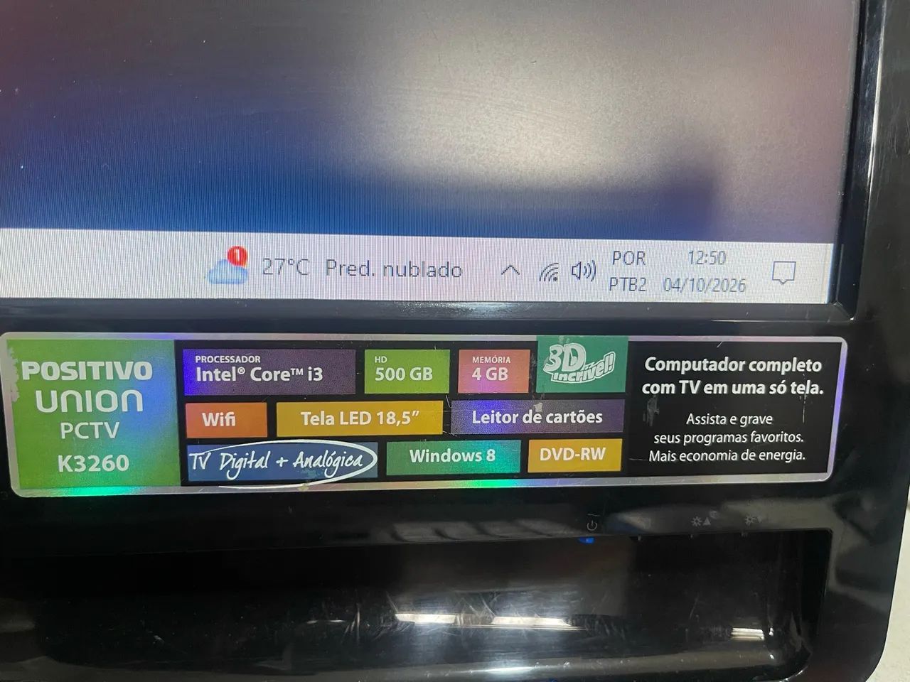 All In One positivo i3 PC TV digital/analógica  - Foto 2