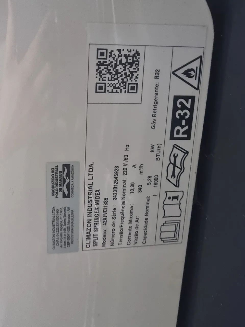 Ar condicionado Midea 18000 btus