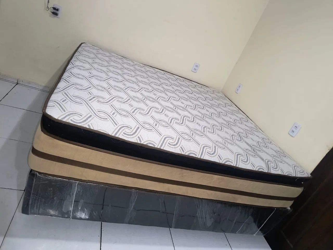 Cama Super King Bases Mais Colchão De Mola Ensacada - Foto 5