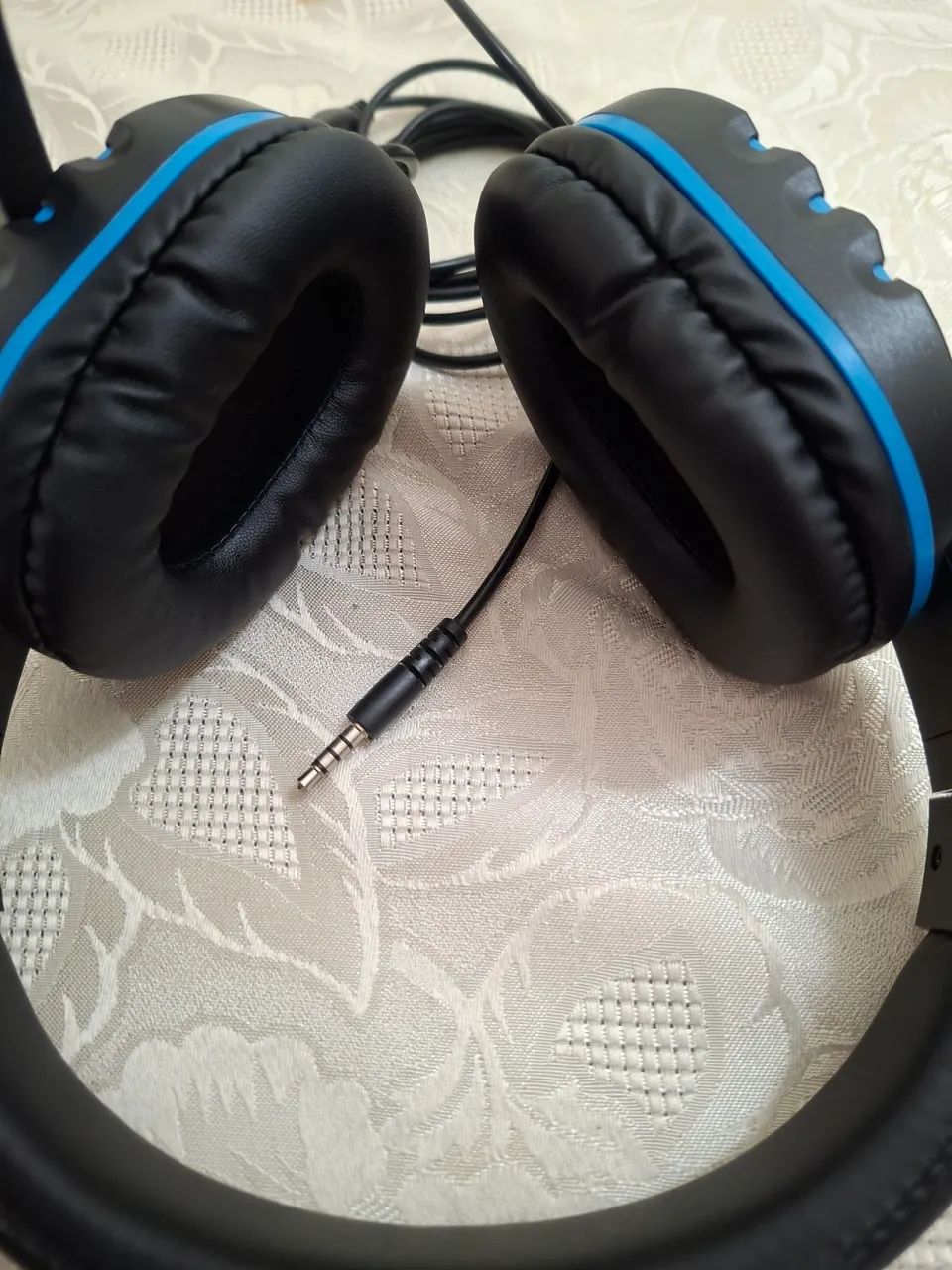 Headset Inova Preto e azul - Com Microfone e Ajuste de Volume - Conexão P3 - Foto 3