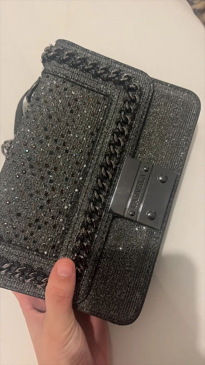 bolsa carvela bailey mini chumbo - Foto 3