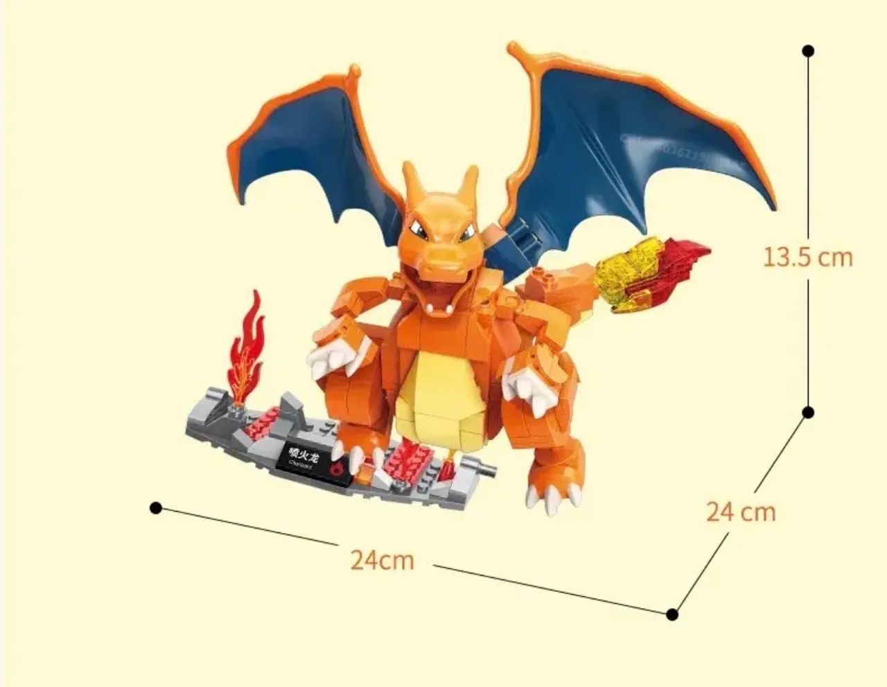 Pokemon Boneco Charizard  Blocos De Montar Estilo Lego - Foto 3