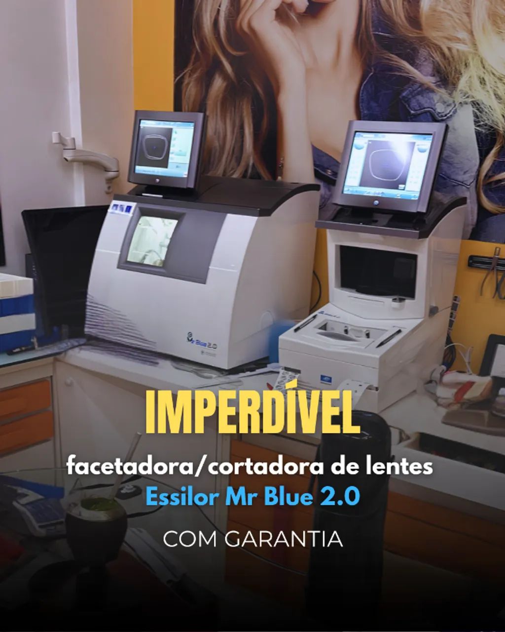 Facetadora / Cortadora Essilor Mr Blue 2.0 com Garantia até 2027