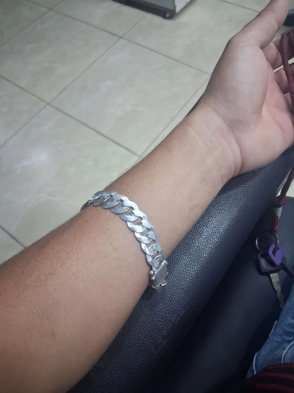 Pulseira prata 13mm - Foto 2