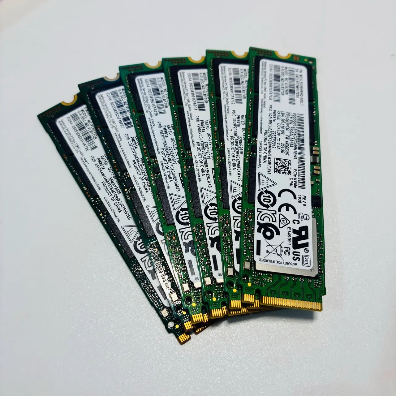 Kit 5 SSD Nvme 256GB - SSSTC e Samsung
