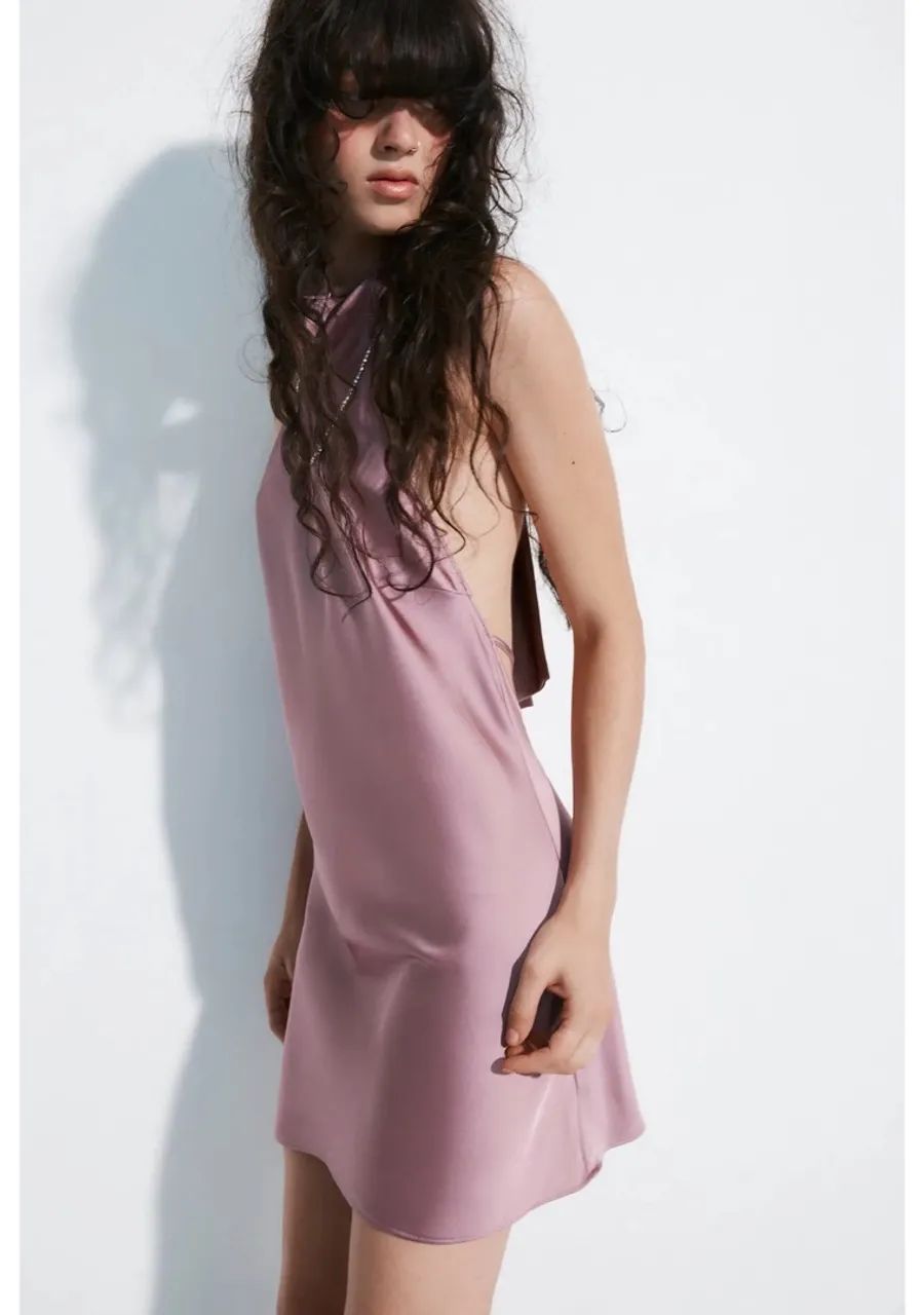 Vestido acetinado Zara  - Foto 4