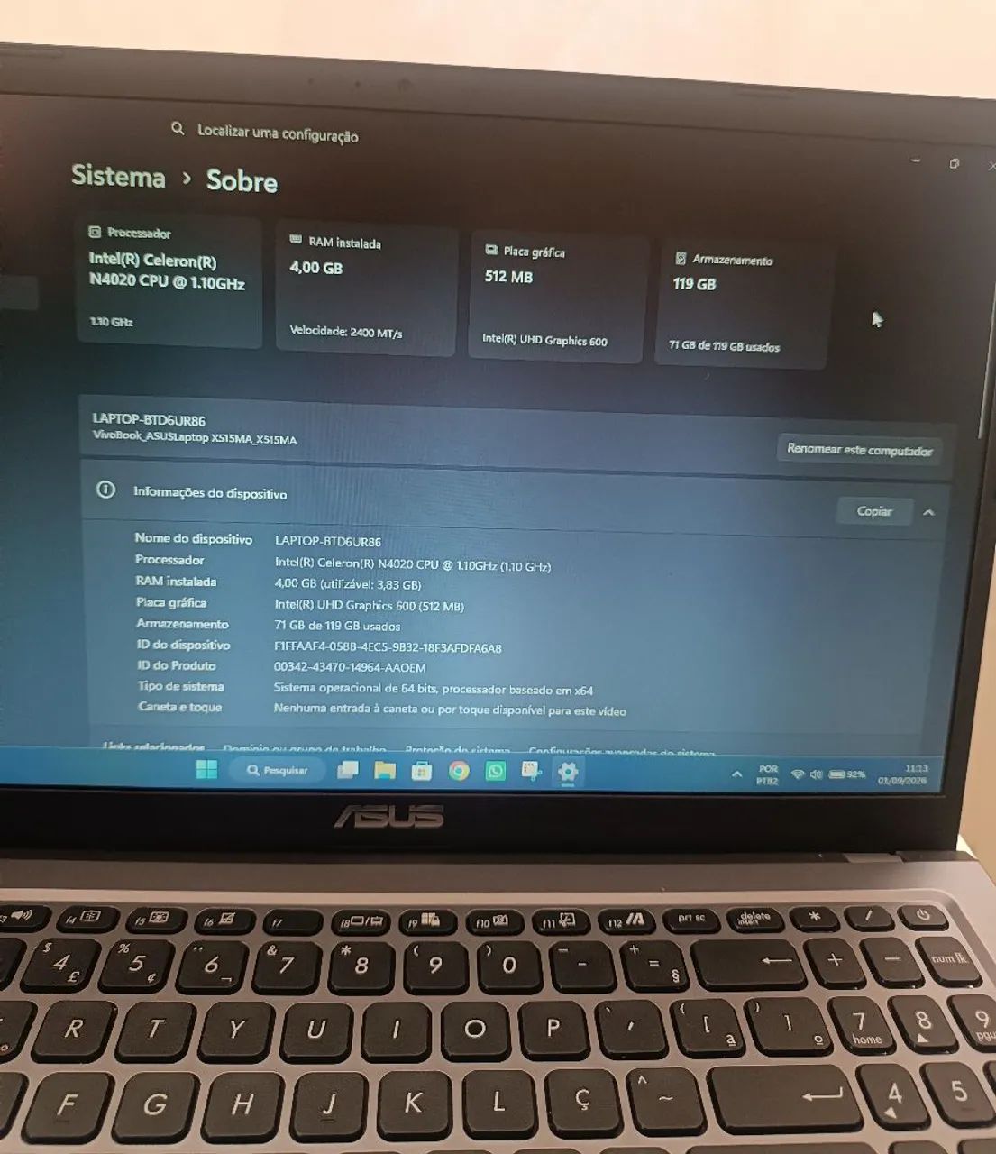Vendo ou Troco Notebook ASUS VivoBook 15 - Foto 4