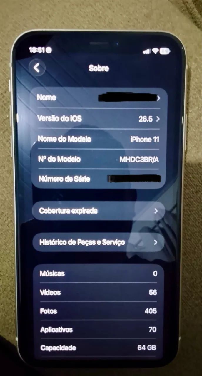 Vendo iPhone 11 64gb branco sem detalhes  - Foto 2