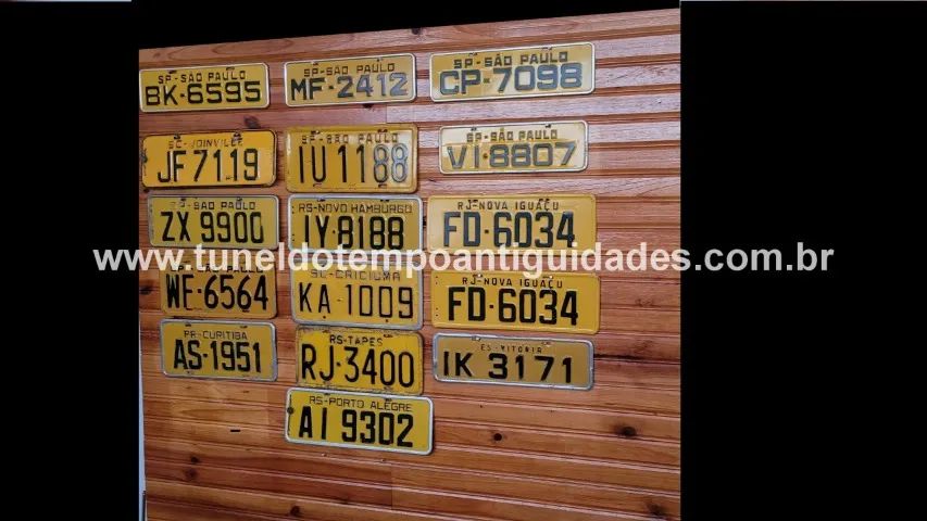 Placas Amarelas Antigas - Foto 4