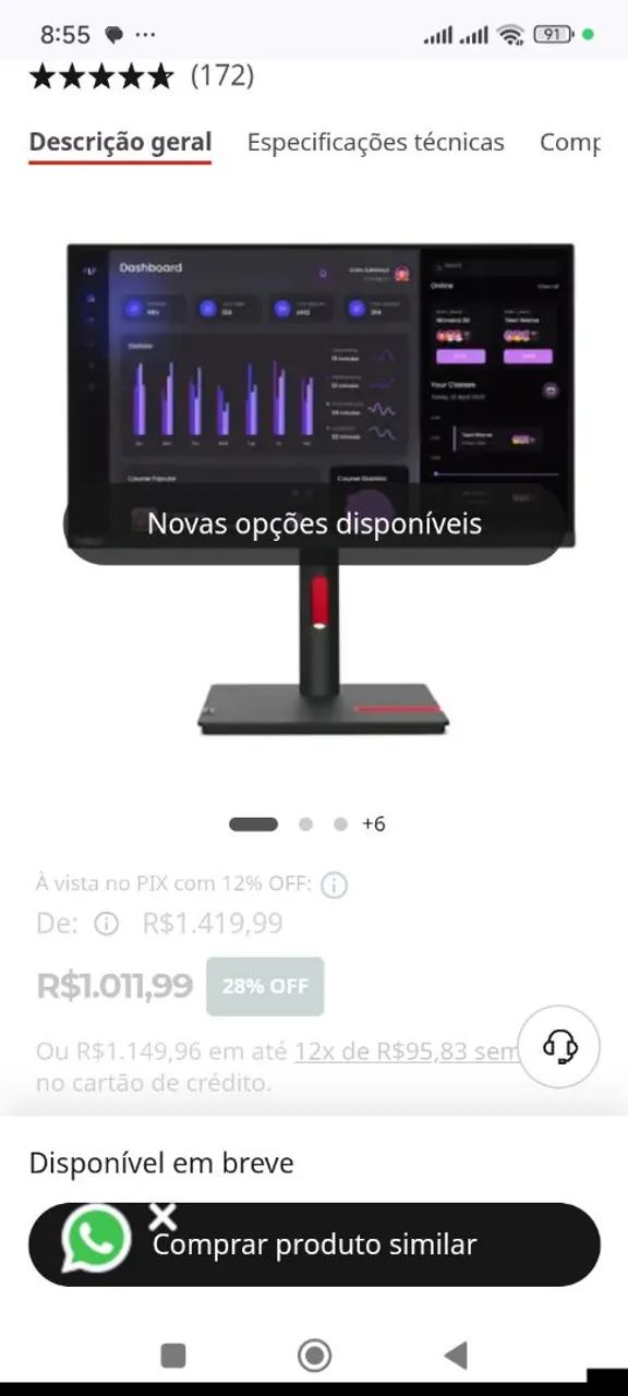 Monitor think vision 24' - Foto 2