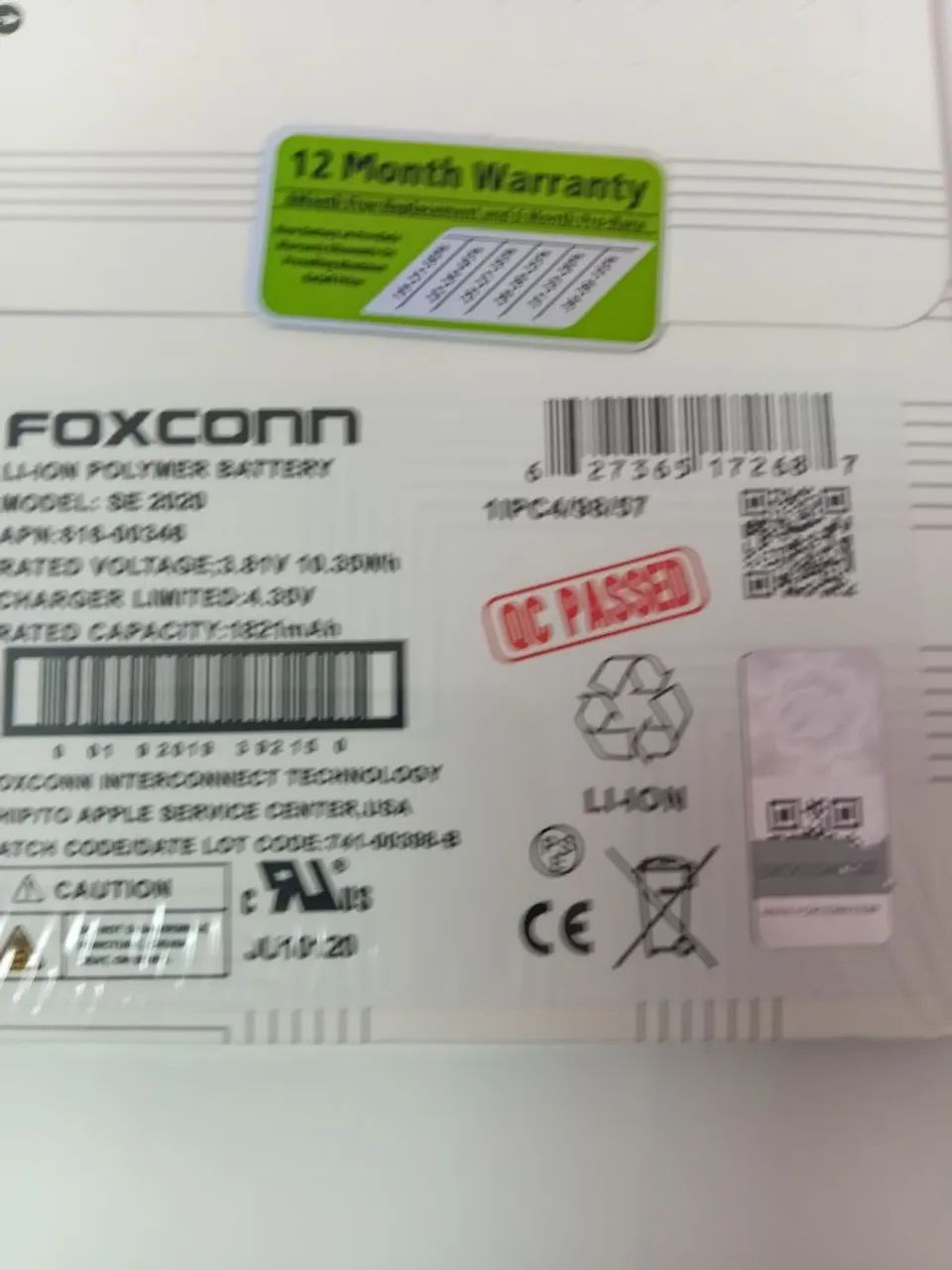 Bateria iPhone SE 2020 Foxconn Original Premium 1821mAh Nova - Foto 4