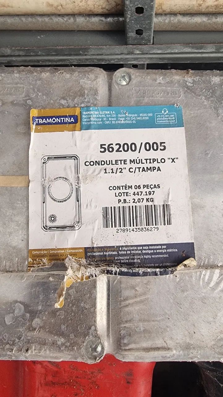 Condulete multiplo "x" 1.1/2  com tampa, Marca Tramontina c/6 - Foto 2