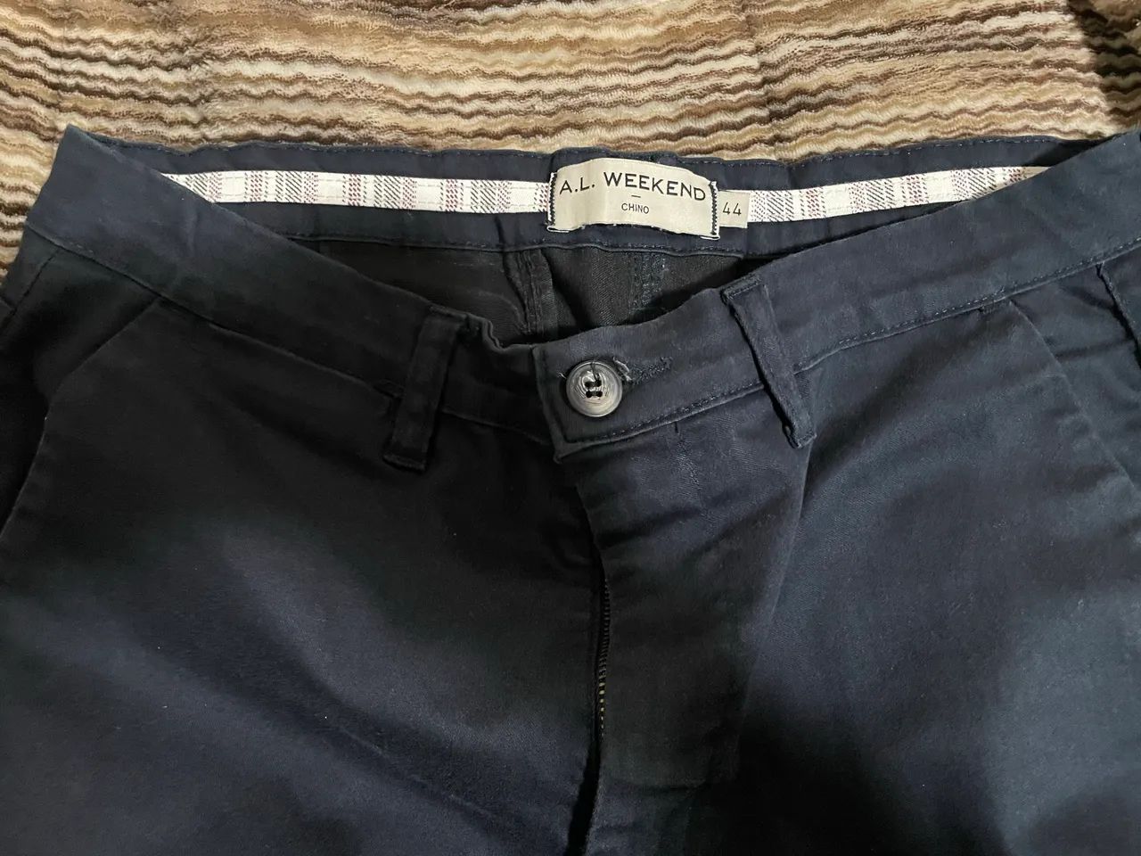 Calça social 44 azul masculina