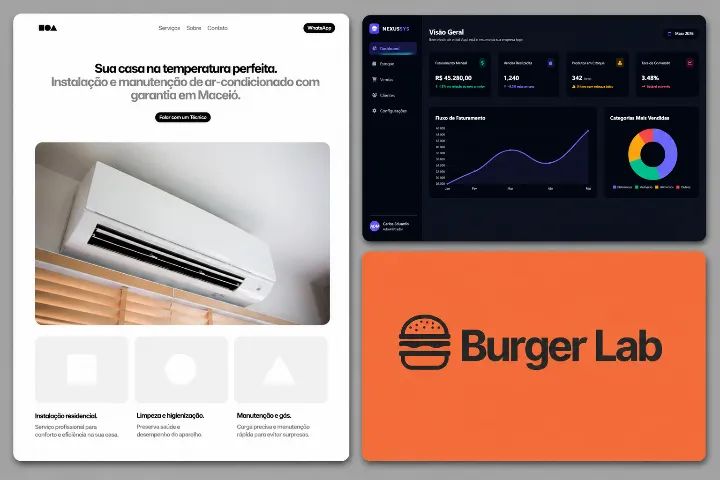 Criação de logos, sites e sistemas para empresas.