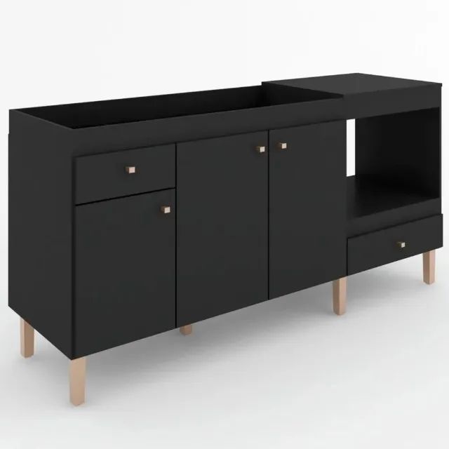 PIA DE COZINHA - Granito sintético com cuba inox + Balcão  - Foto 3