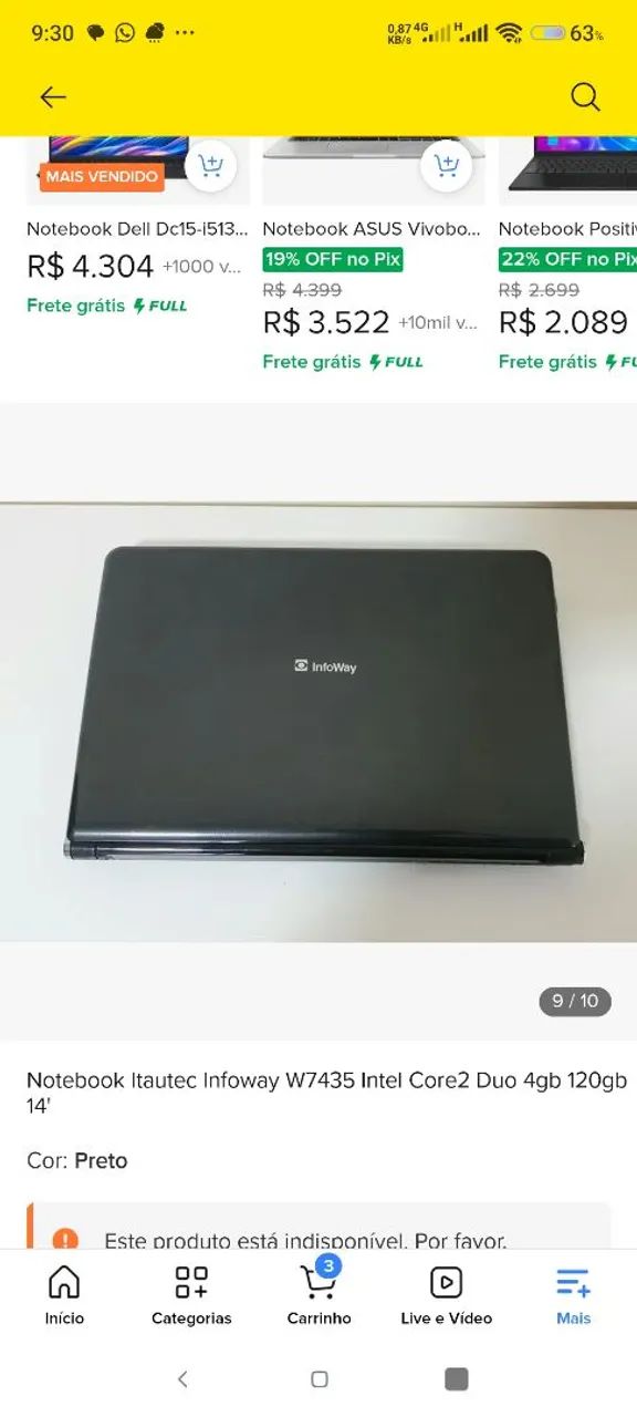 Notebook Itautec dual core  - Foto 2