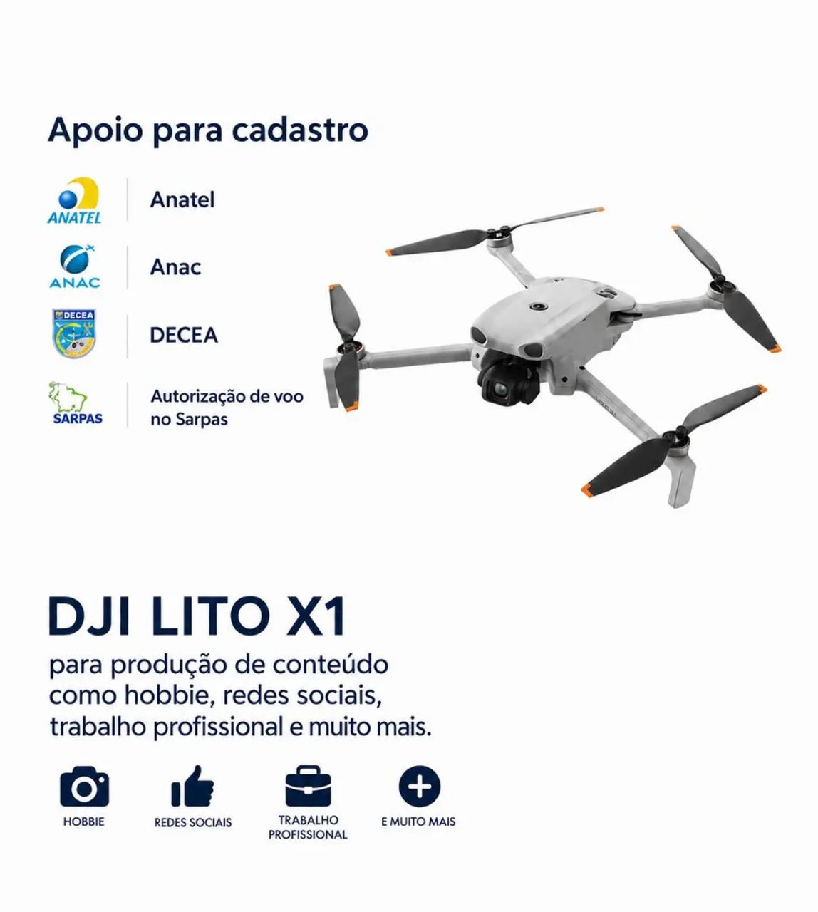 DJI LITO X1 combo fly more controle de tela PLUS com invoice + BÔNUS (LEIA NA DESCRIÇÃO) - Foto 2