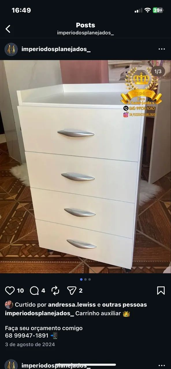 carrinho auxiliar 