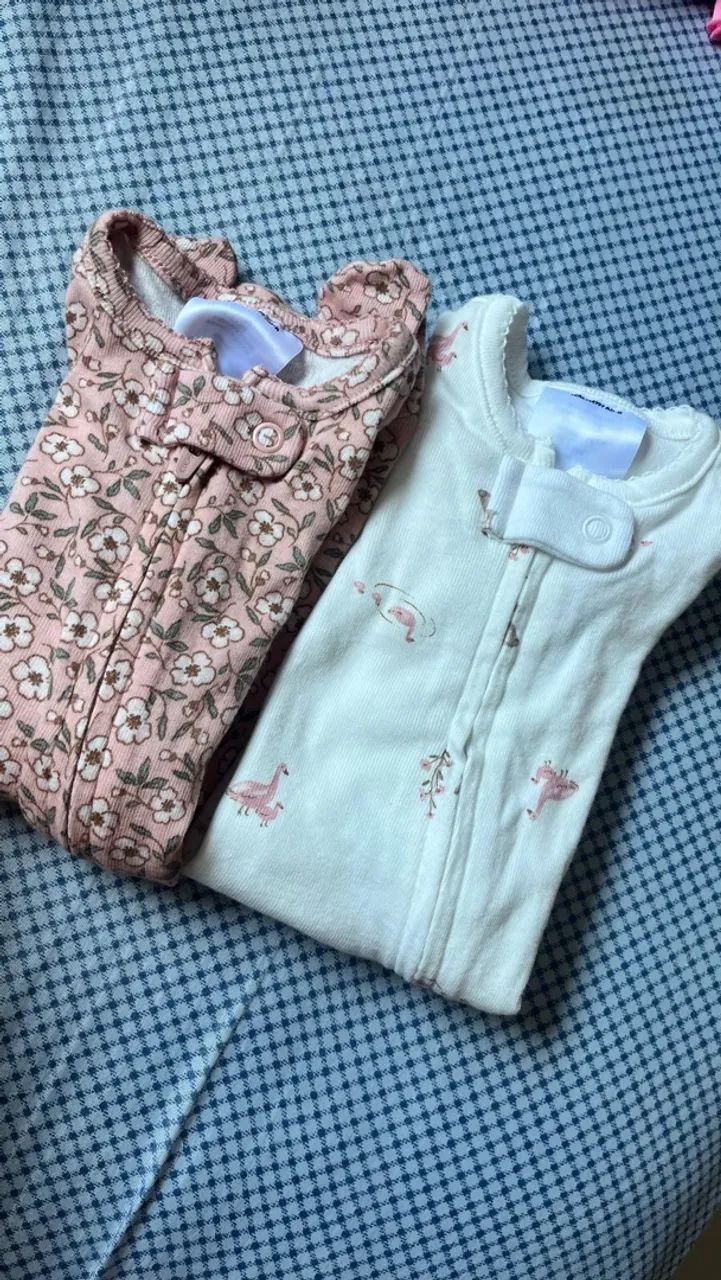 ? Kit com 3 macacões Carter?s | RN / P