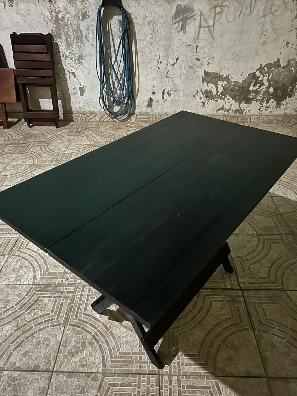 Mesa de madeira dobrável 