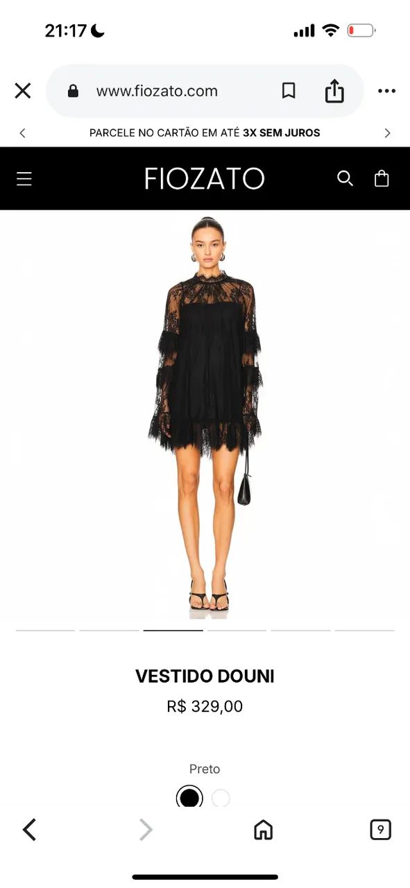 Vestido Fiozato Renda