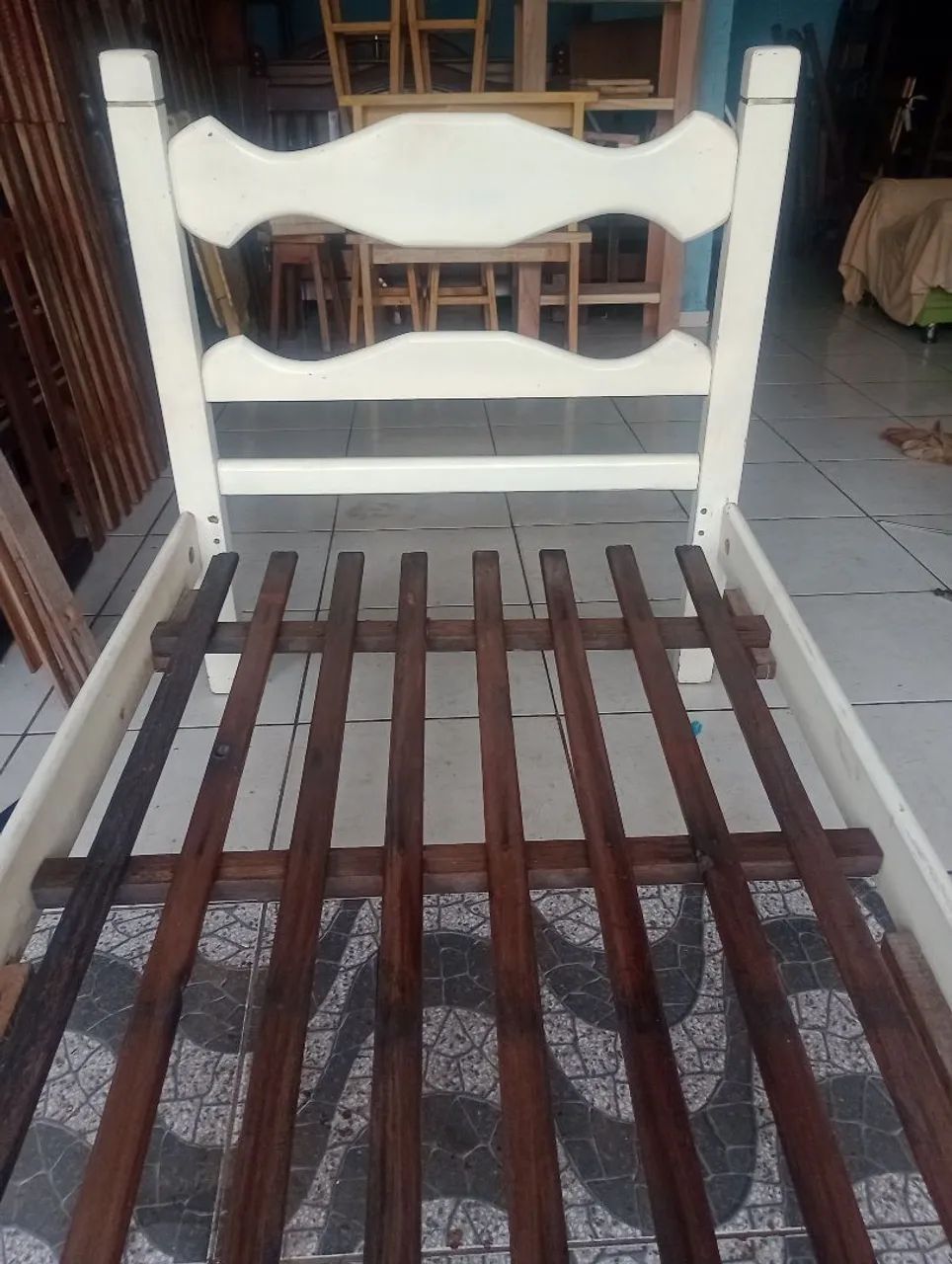 Cama de solteiro de madeira macanaiba 399,00 - Foto 5