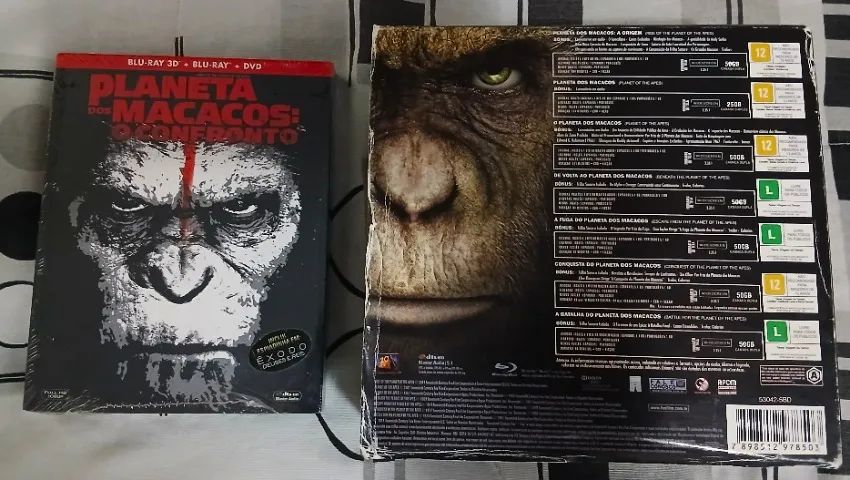 Box Completo Planeta dos Macacos + Planeta dos Macacos(O Confronto)Especial 3D - Foto 4