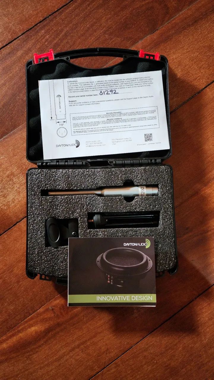 Microfone de medição usado Dayton EMM6