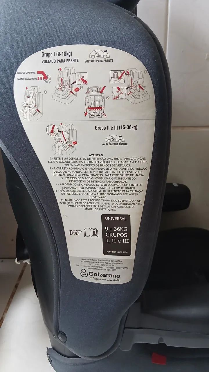  CADEIRA INFANTIL PARA CARRO GALZERANO - R$400,00 CADA - Foto 4