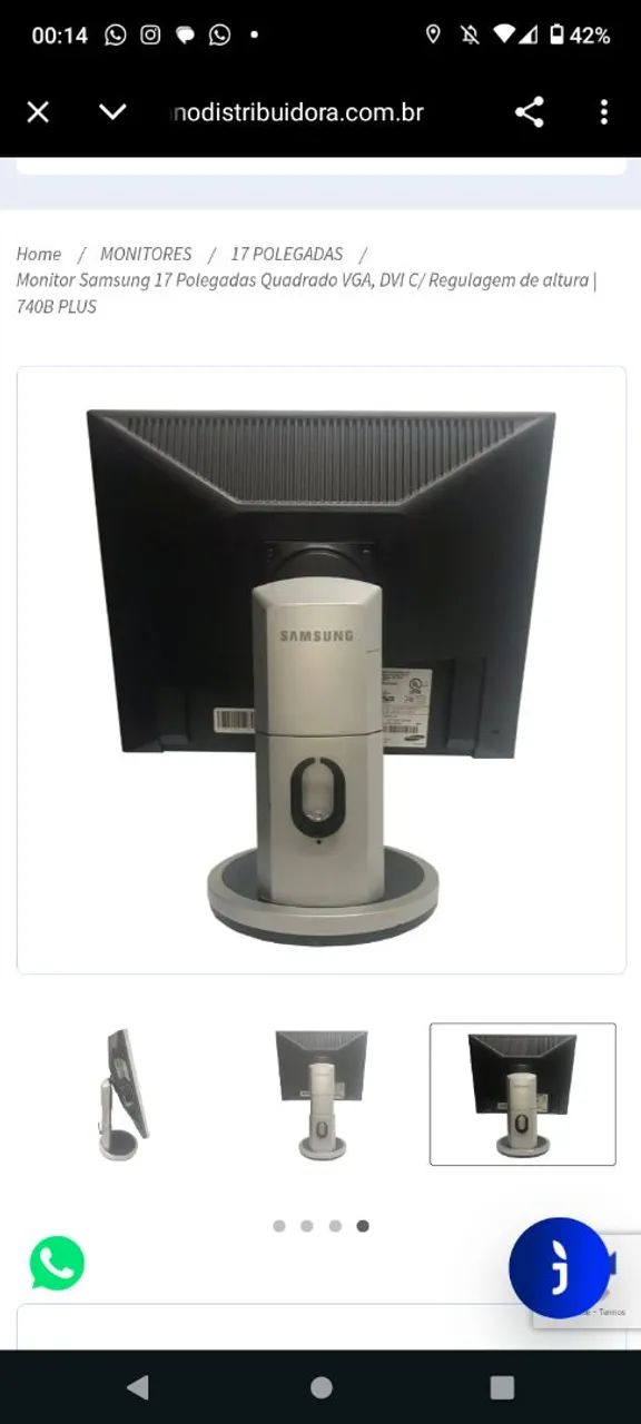 MONITOR SAMSUNG 20 POLEGADAS 