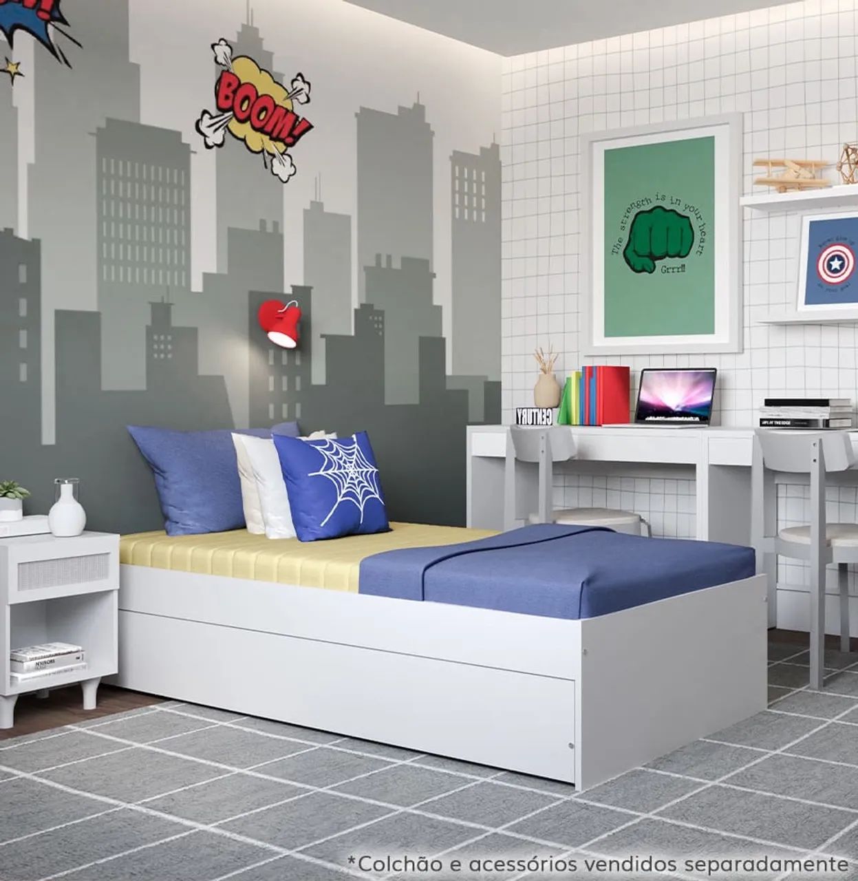 Cama com Auxiliar -Entrega e Montagem -Grátis 