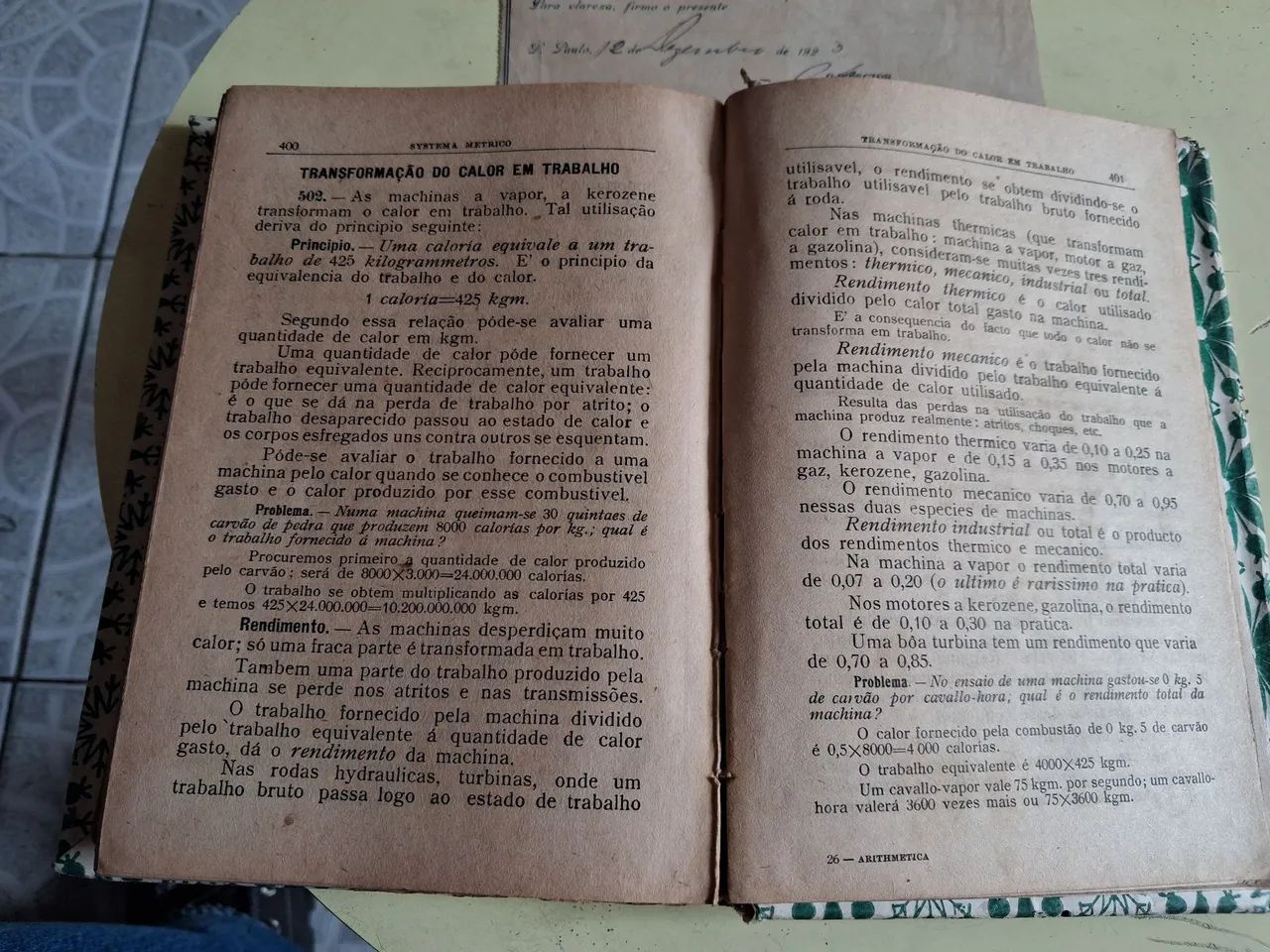 Livro de aritmética. Antigo 1923 - Foto 4