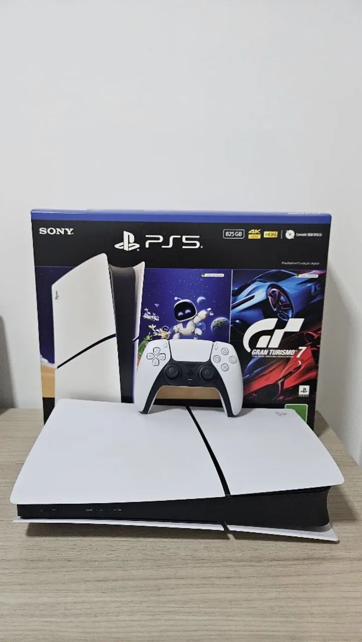 VENDO PS5 SLIM ORIGINAL COMPLETO COM JOGO  - Foto 3