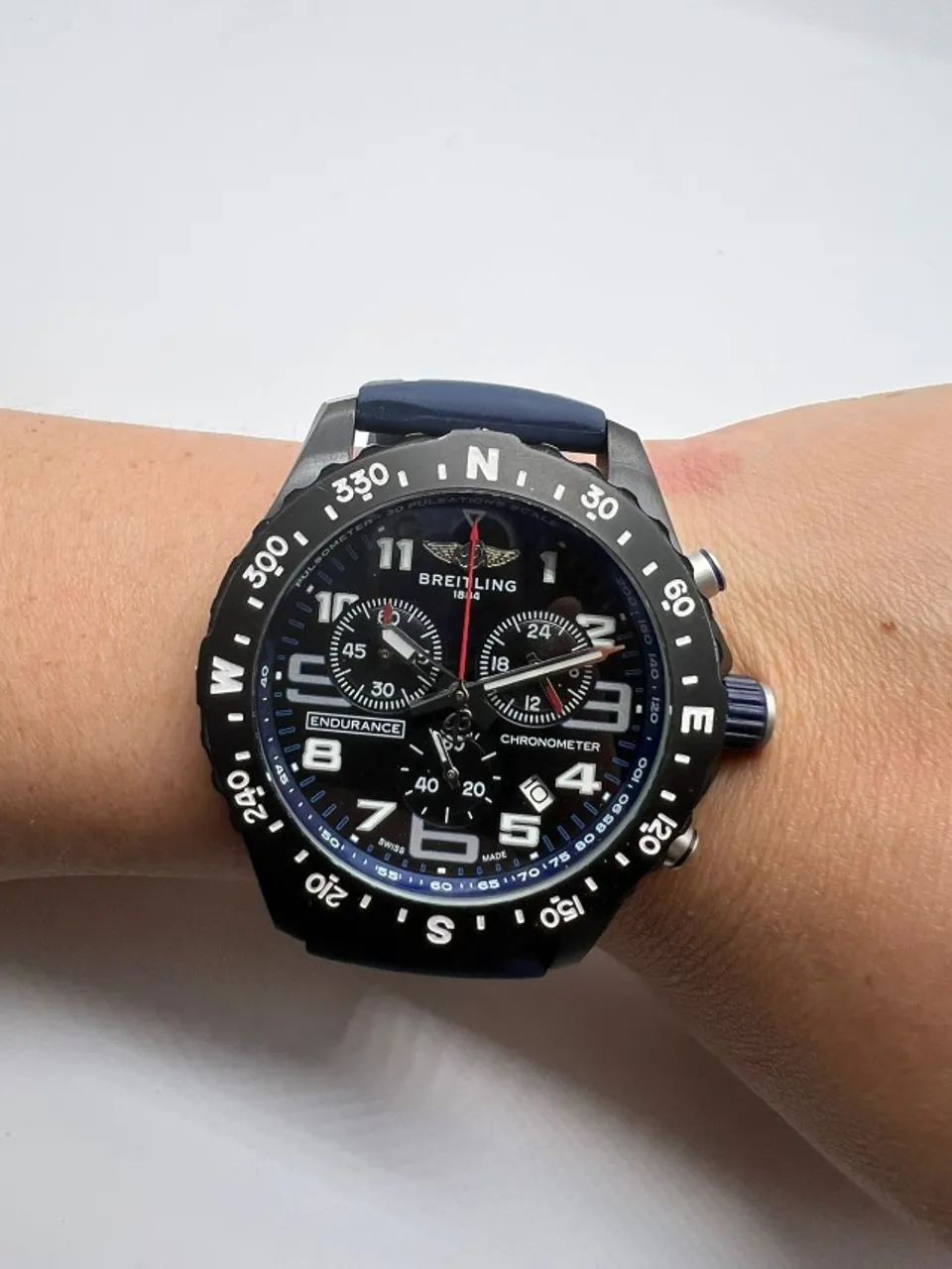 Relógio Breitling Endurance Pro 44 Azul Linha Premium AAA+  - Foto 3