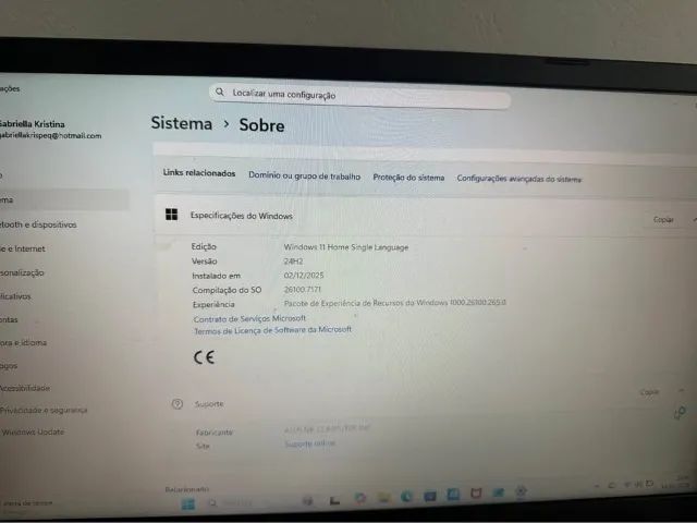 Notebook Asus 15 polegadas 90 dias de uso E510K 128GB SSD com 4GB de memória ram EJ562W - Foto 4
