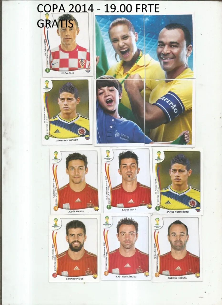 COPA 2014 12 FIGURINHAS 