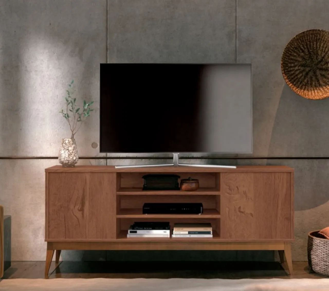 Rack Titan 60'' - Off White, Preto e Natural - Foto 2