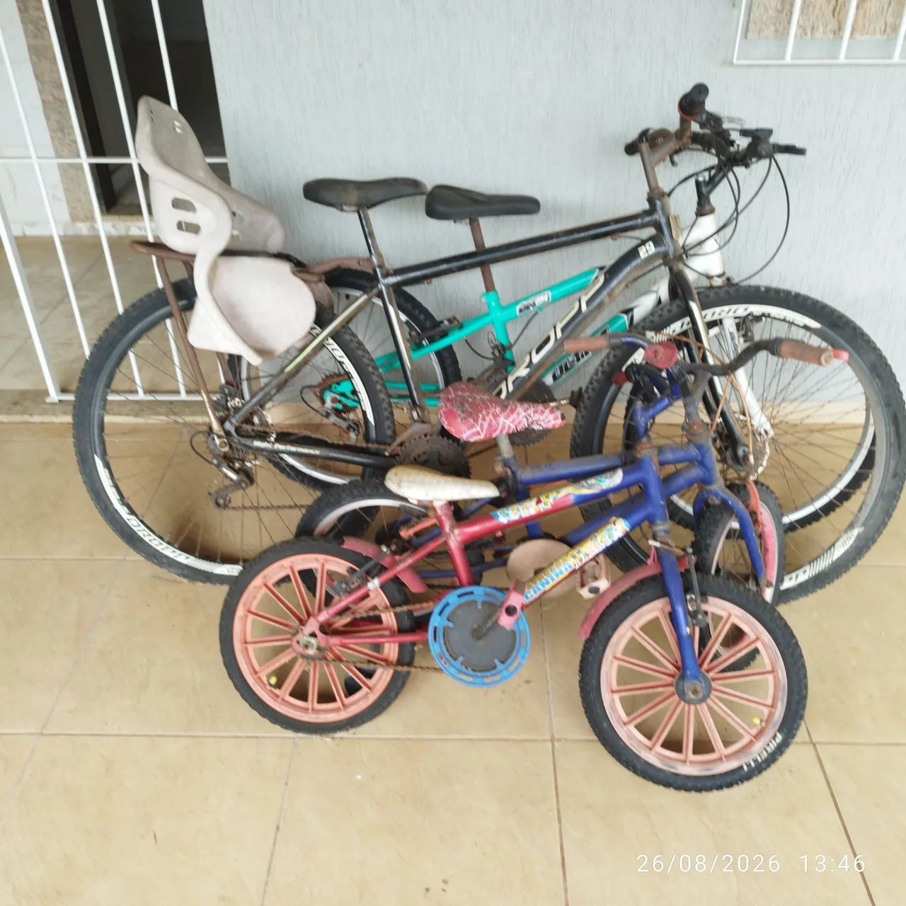 Bicicletas aro 29, 21 e 14, a partir de 150.