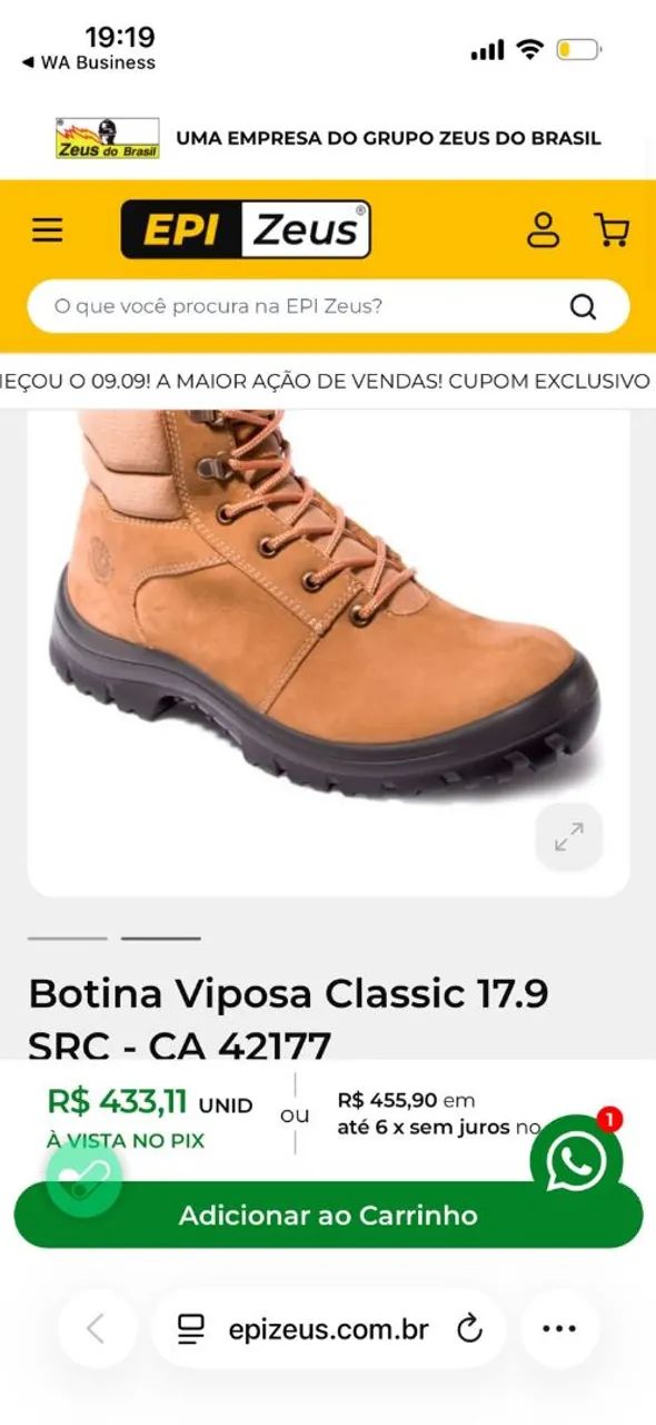 Botina Viposa Classic 17.9 SRC - CA 42177 - Foto 4